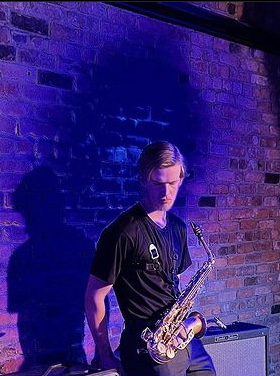 Saxophonist Liam Laird 