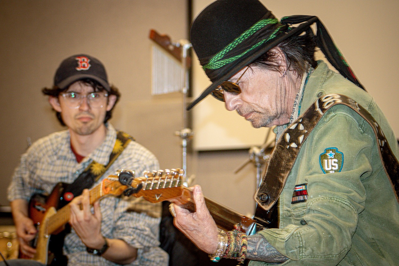 Guitarist Earl Slick at a masterclass event at Berklee