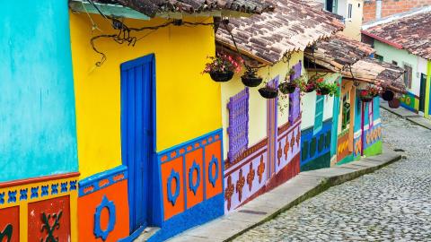 Colorful houses in Bogotá 