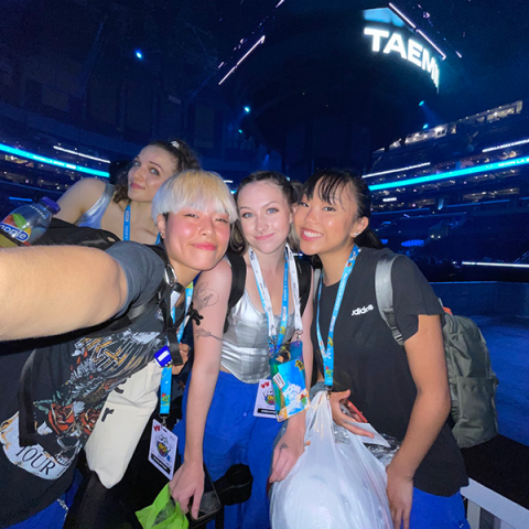 Yulia Maeda with (left to right) Sasha Powers, Kaylee Strange, and Tula Johnson