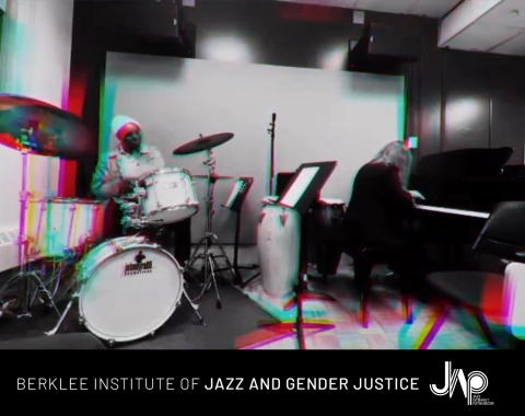Marilyn Crispell and Francisco Mela visiting the Institute of the Jazz and Gender Justice