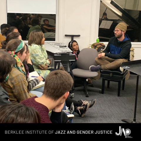Aaron Parks visiting the Institute of Jazz and Gender Justice