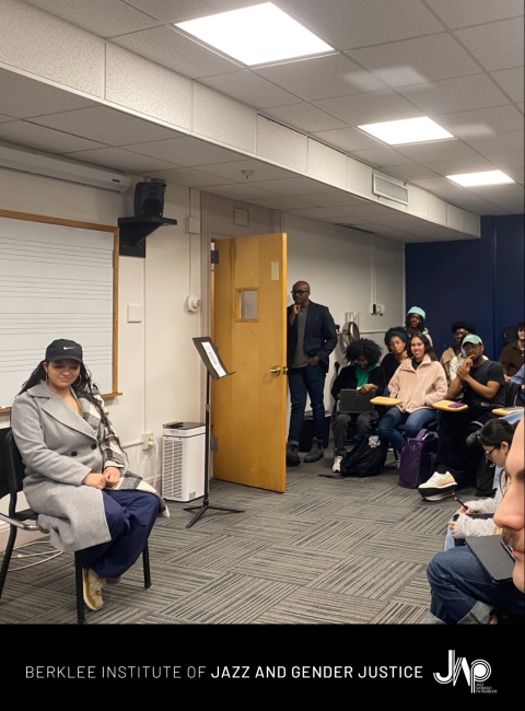 Elena Pinderhughes visiting the Institute of Jazz and Gender Justice