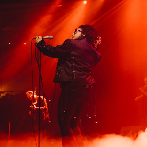 Arooj Aftab performing at Roundhouse in London, November 2024